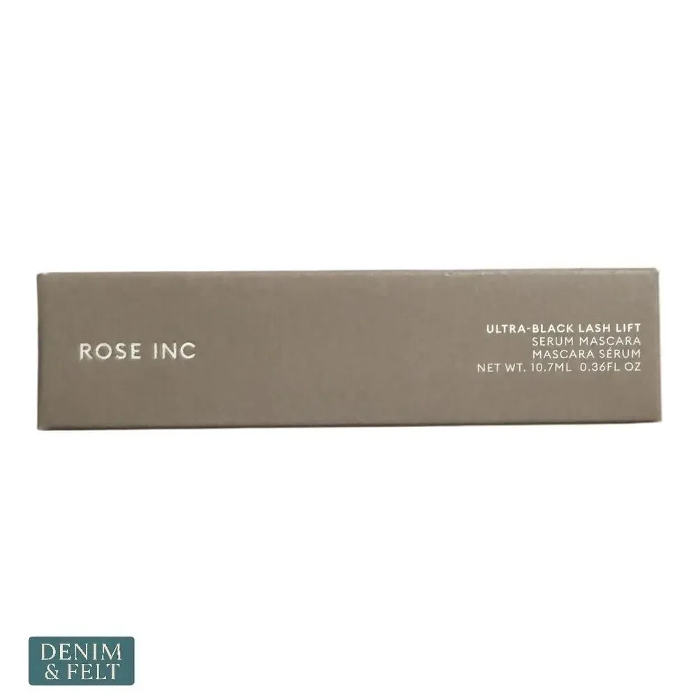 NEW Rose Inc Ultra-Black Lash Lift Serum Mascara Longwear‎ Lengthening Curling